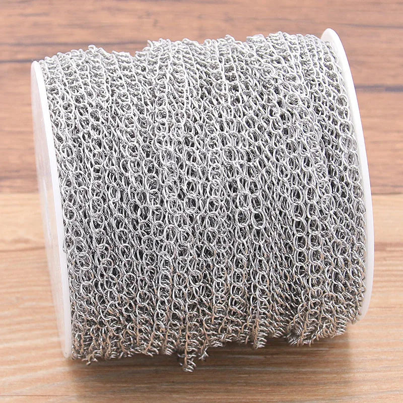 5M Stainless Steel Necklace Tail Chain – 3 Sizes 5M Stainless Steel Necklace Tail Chain – 3 Sizes