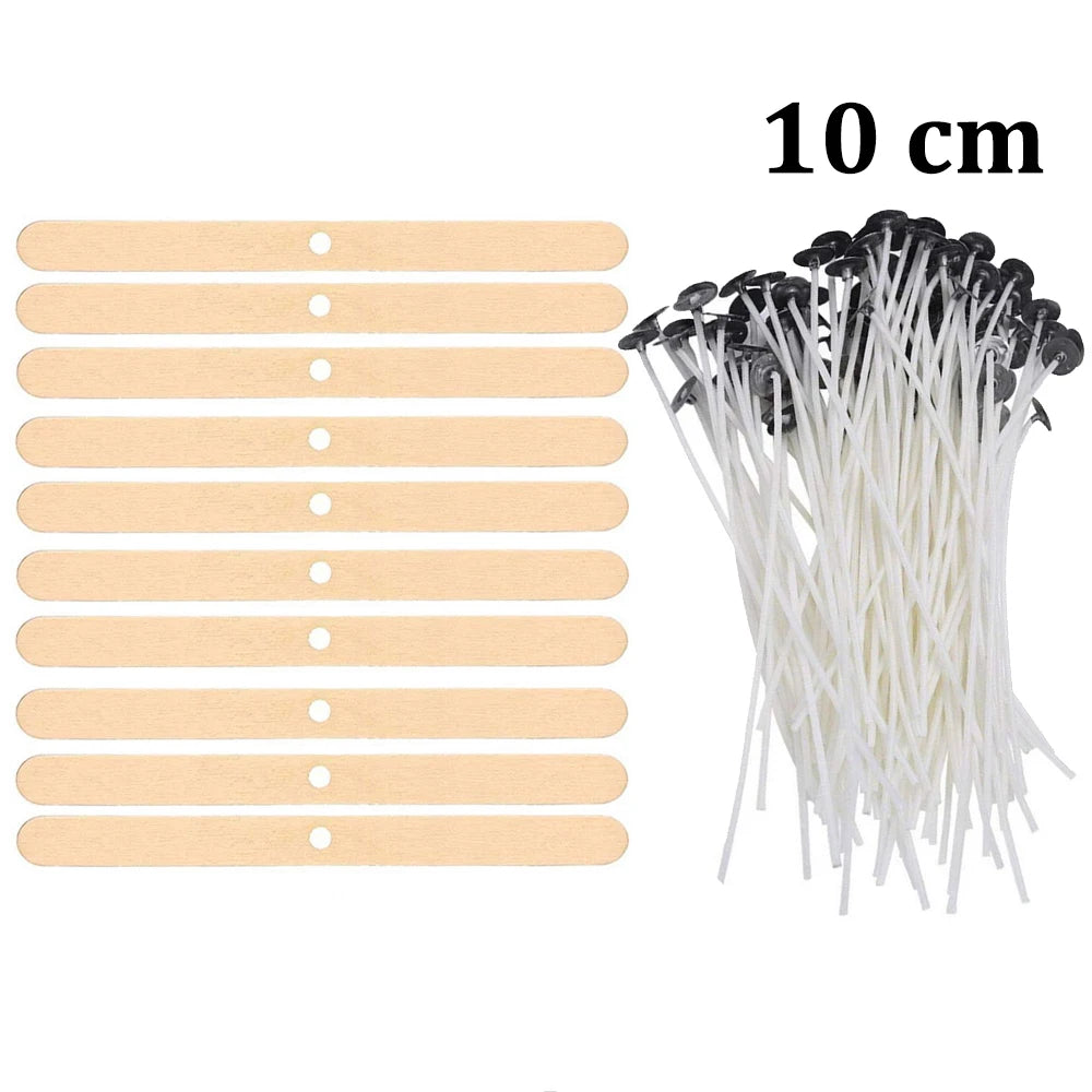 Pre-Waxed Cotton Candle Wicks – 2.6–20cm with Sustainer Tabs (Smokeless) Pre-Waxed Cotton Candle Wicks – 2.6–20cm with Sustainer Tabs (Smokeless)
