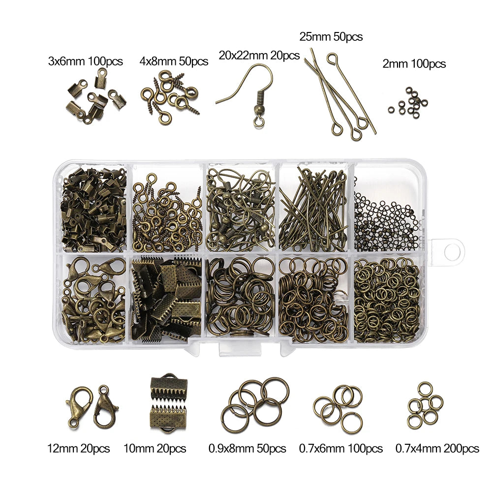 Alloy Jewelry Findings Kit – DIY Repair & Making Set Alloy Jewelry Findings Kit – DIY Repair & Making Set