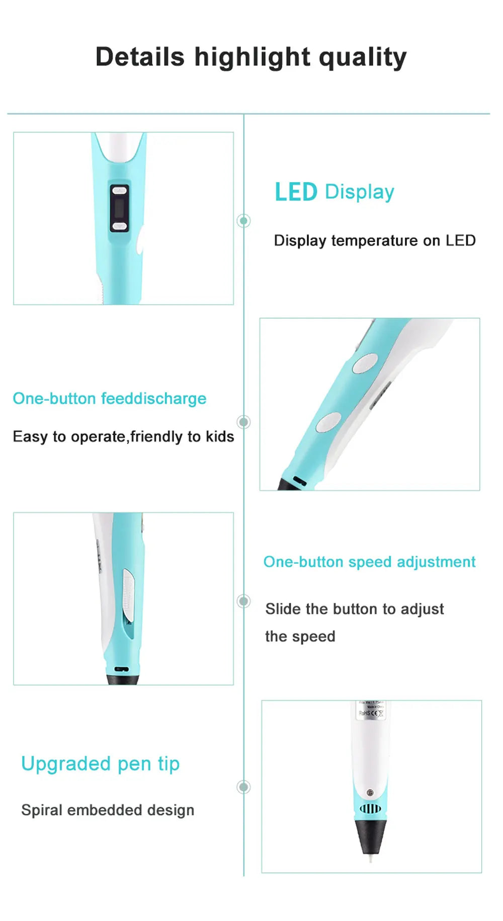 3D Printing Pen with PLA Filament & Case 3D Printing Pen with PLA Filament & Case