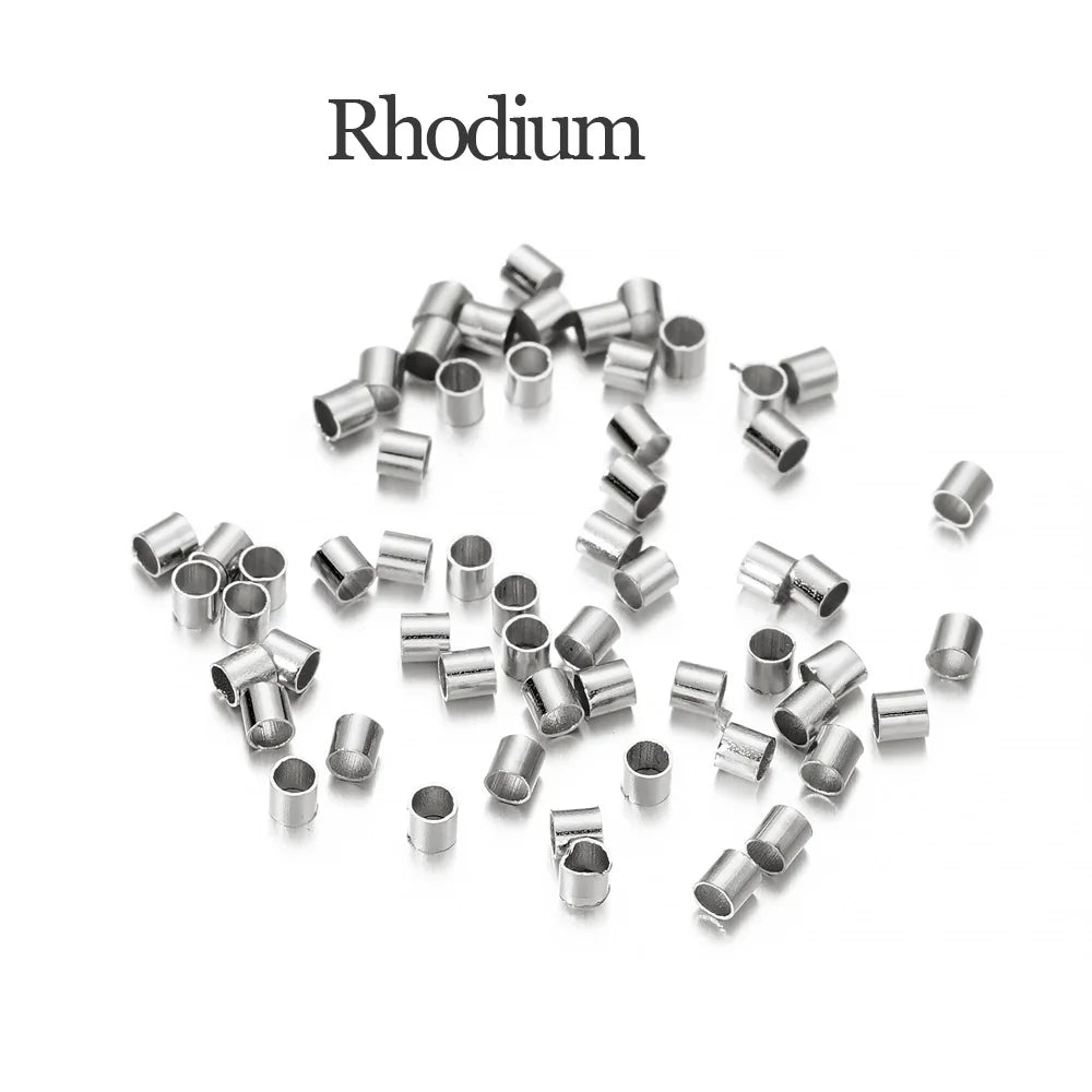 150–500pcs Gold Copper Crimp Tube Beads 150–500pcs Gold Copper Crimp Tube Beads