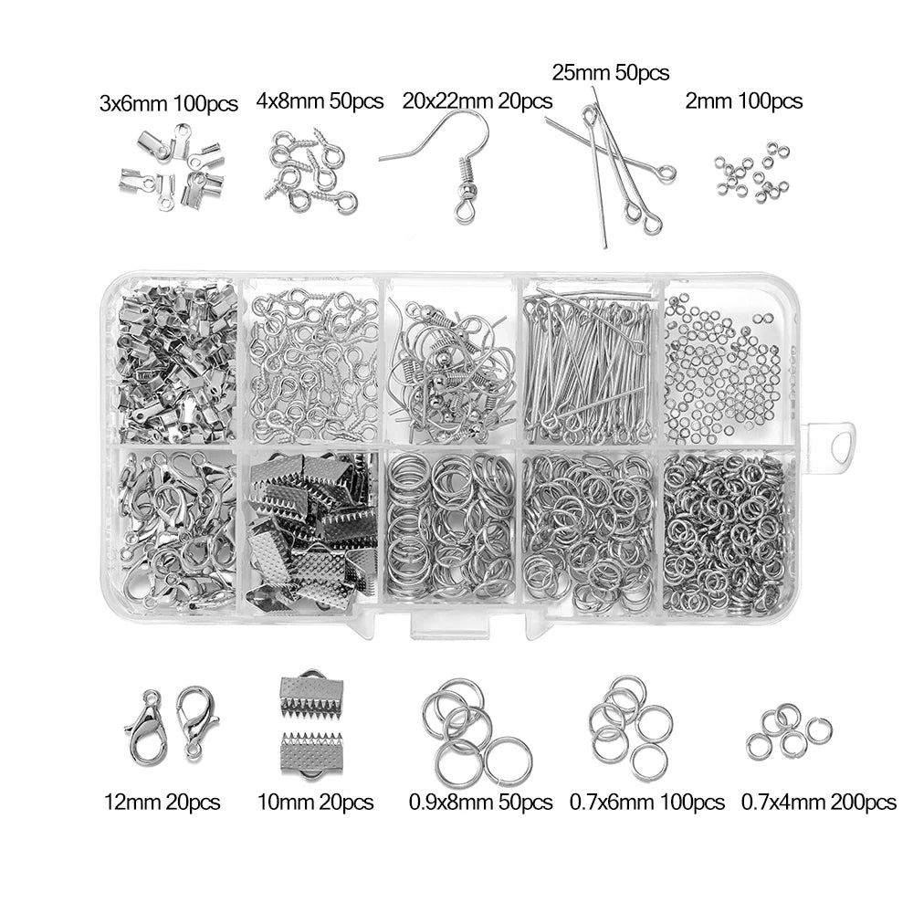 Alloy Jewelry Findings Kit – DIY Repair & Making Set Alloy Jewelry Findings Kit – DIY Repair & Making Set