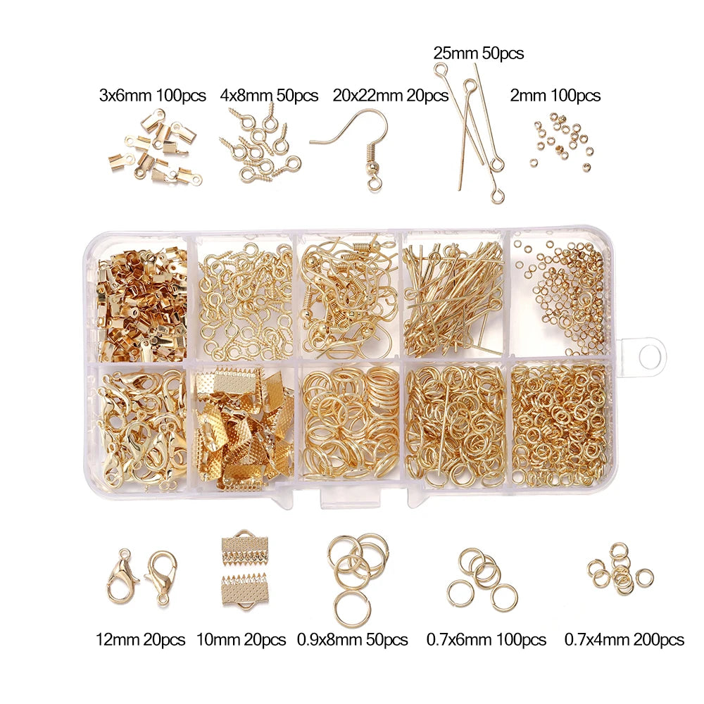 Alloy Jewelry Findings Kit – DIY Repair & Making Set Alloy Jewelry Findings Kit – DIY Repair & Making Set