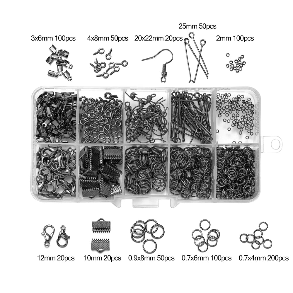 Alloy Jewelry Findings Kit – DIY Repair & Making Set Alloy Jewelry Findings Kit – DIY Repair & Making Set