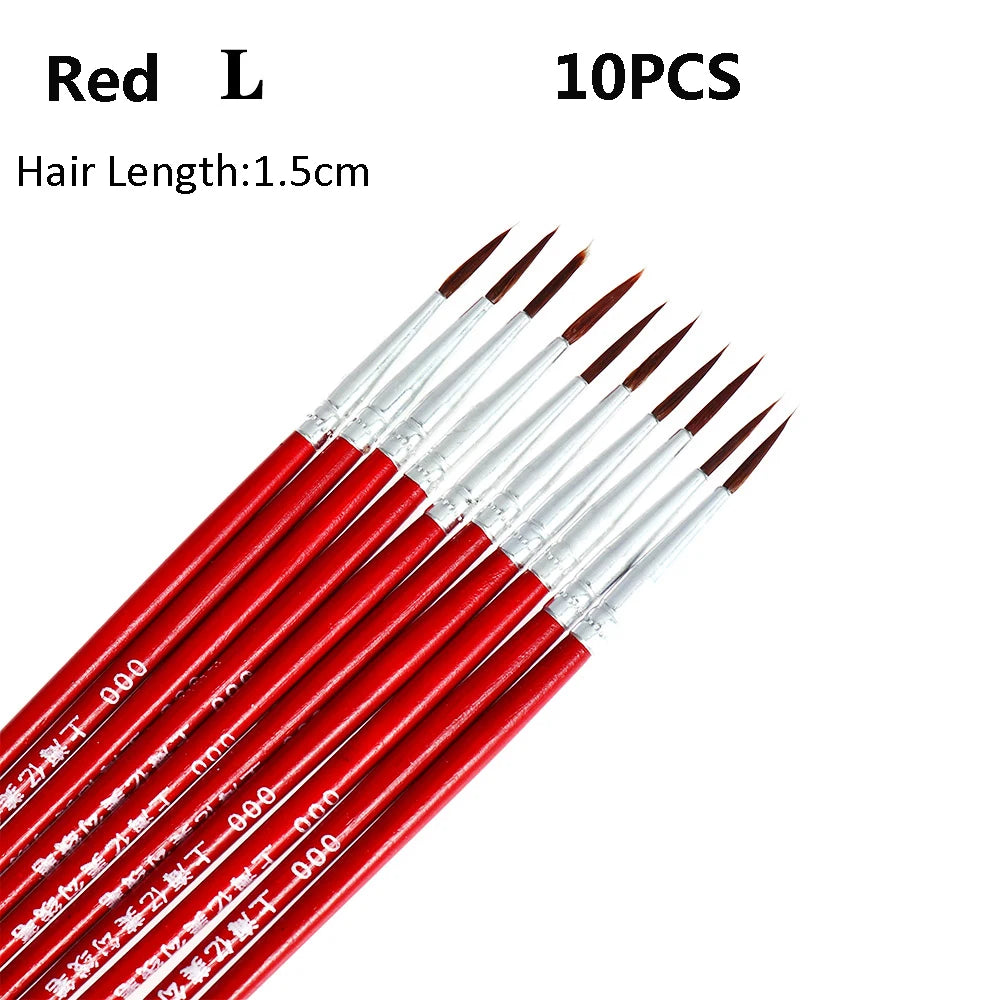 10pcs Fine Detail Paint Brush Set 10pcs Fine Detail Paint Brush Set