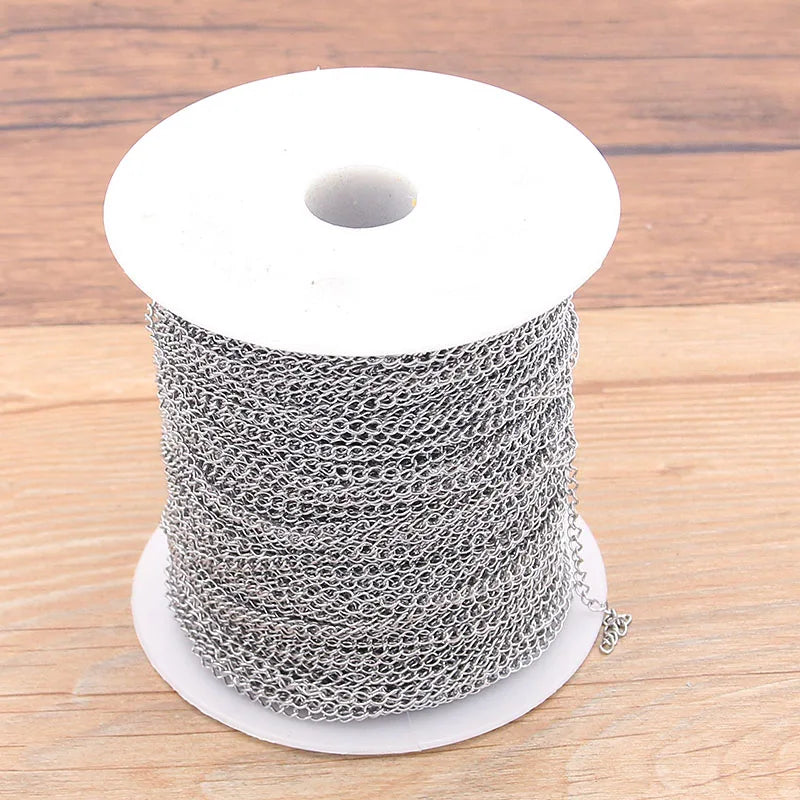 5M Stainless Steel Necklace Tail Chain – 3 Sizes 5M Stainless Steel Necklace Tail Chain – 3 Sizes