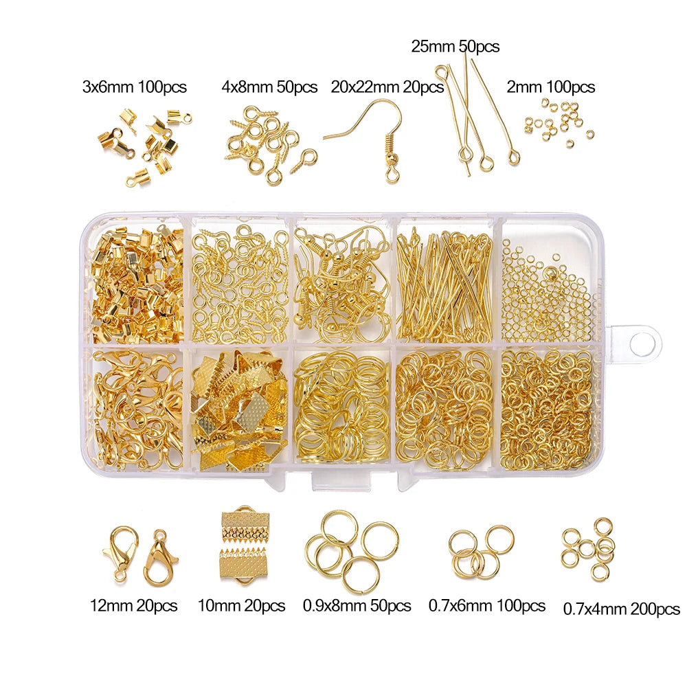 Alloy Jewelry Findings Kit – DIY Repair & Making Set Alloy Jewelry Findings Kit – DIY Repair & Making Set