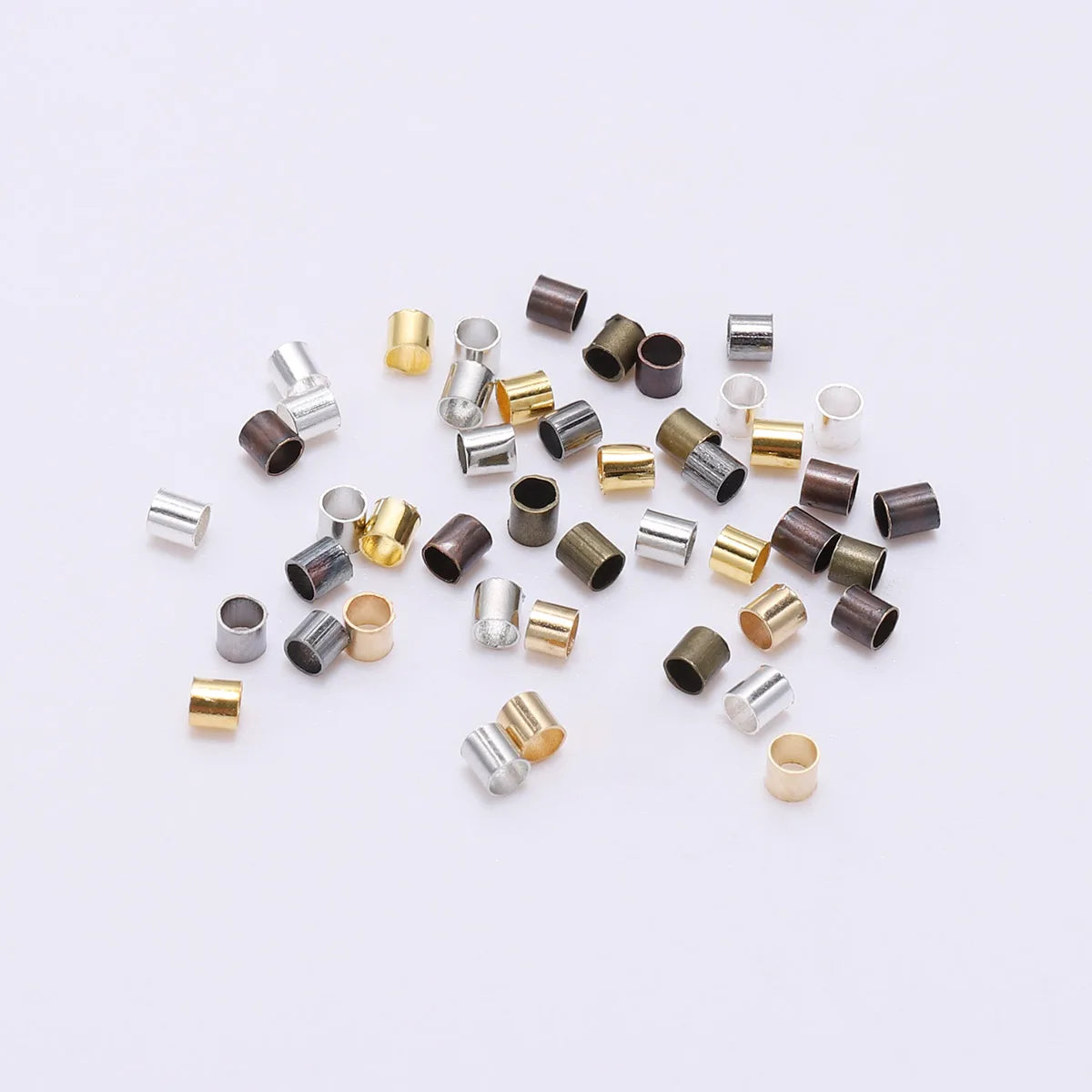 150–500pcs Gold Copper Crimp Tube Beads 150–500pcs Gold Copper Crimp Tube Beads