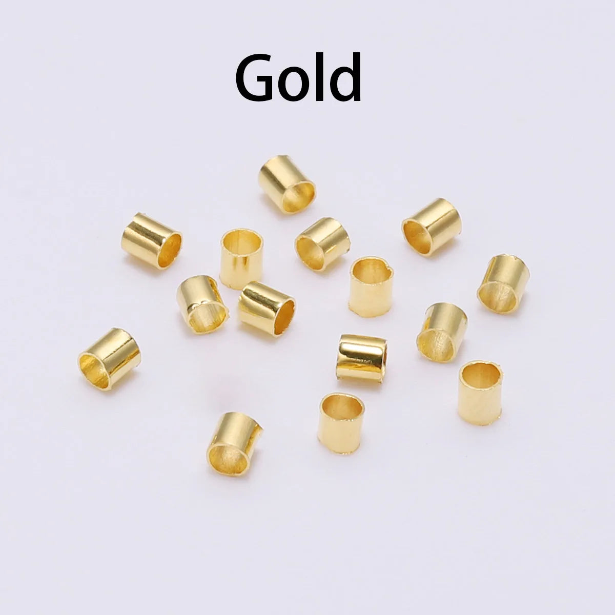 150–500pcs Gold Copper Crimp Tube Beads 150–500pcs Gold Copper Crimp Tube Beads