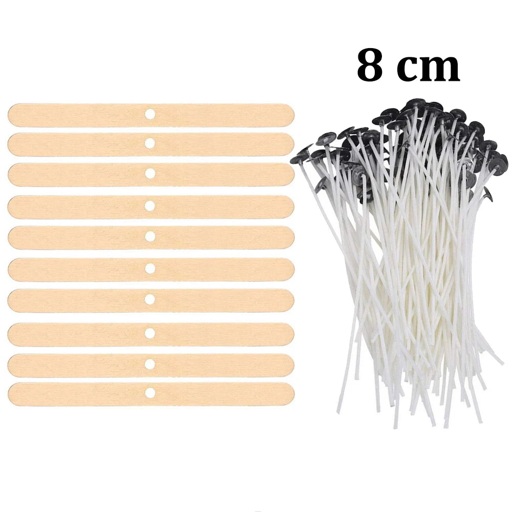 Pre-Waxed Cotton Candle Wicks – 2.6–20cm with Sustainer Tabs (Smokeless) Pre-Waxed Cotton Candle Wicks – 2.6–20cm with Sustainer Tabs (Smokeless)