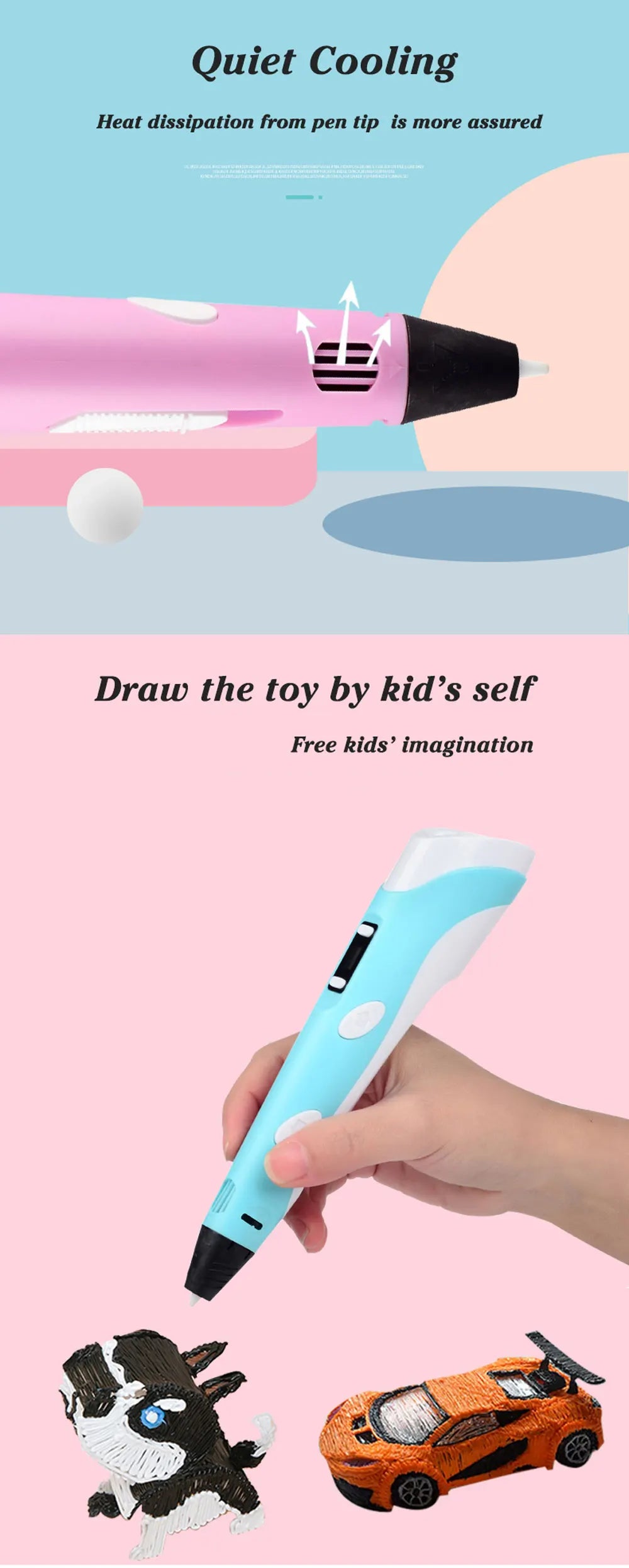 3D Printing Pen with PLA Filament & Case 3D Printing Pen with PLA Filament & Case