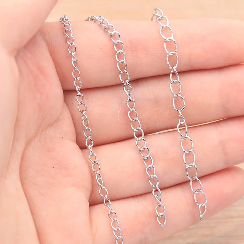 5M Stainless Steel Necklace Tail Chain – 3 Sizes 5M Stainless Steel Necklace Tail Chain – 3 Sizes