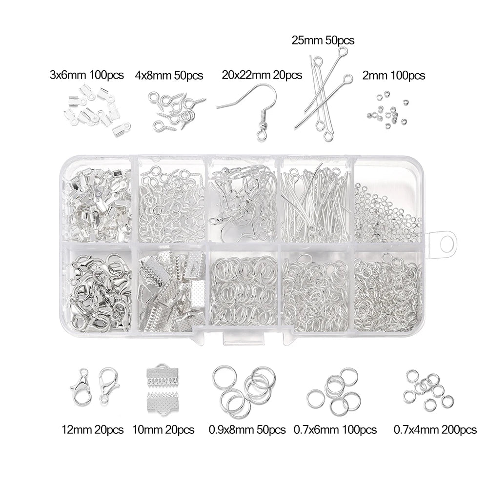 Alloy Jewelry Findings Kit – DIY Repair & Making Set Alloy Jewelry Findings Kit – DIY Repair & Making Set