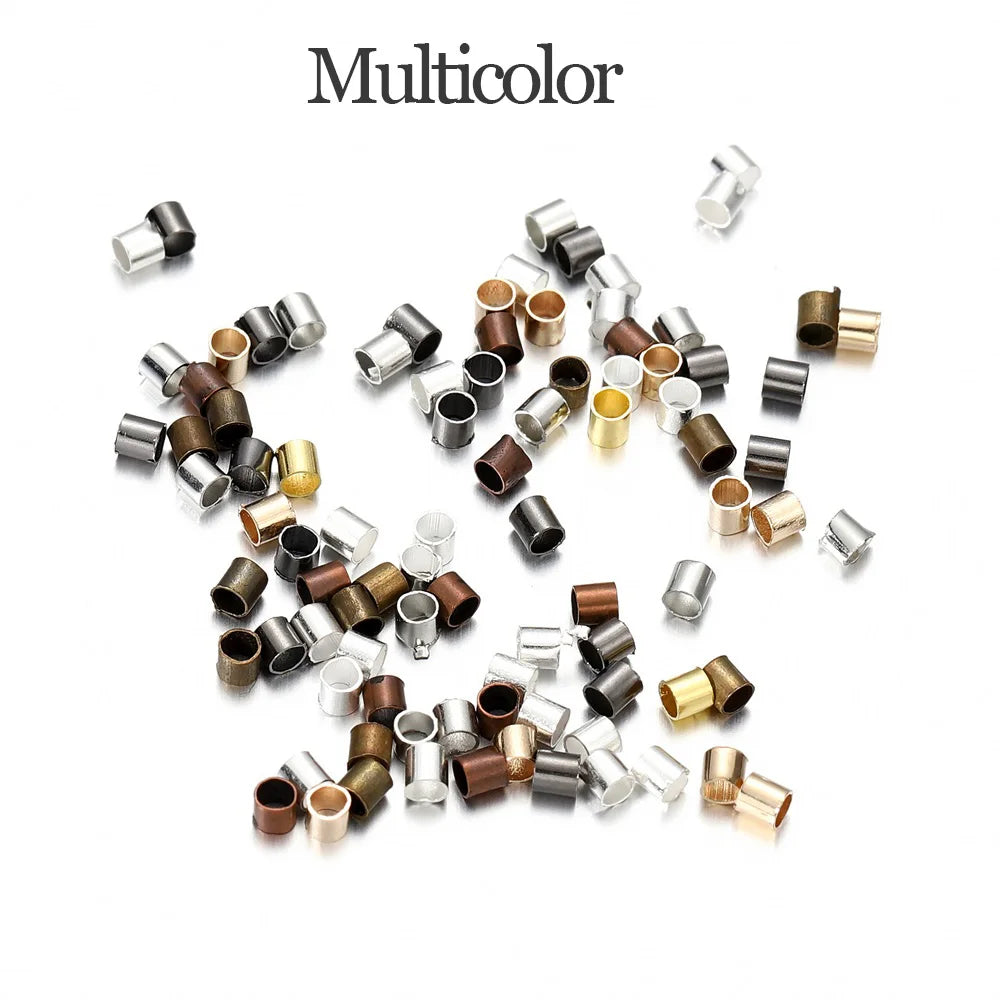 150–500pcs Gold Copper Crimp Tube Beads 150–500pcs Gold Copper Crimp Tube Beads