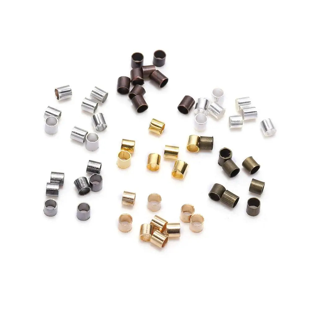 150–500pcs Gold Copper Crimp Tube Beads 150–500pcs Gold Copper Crimp Tube Beads