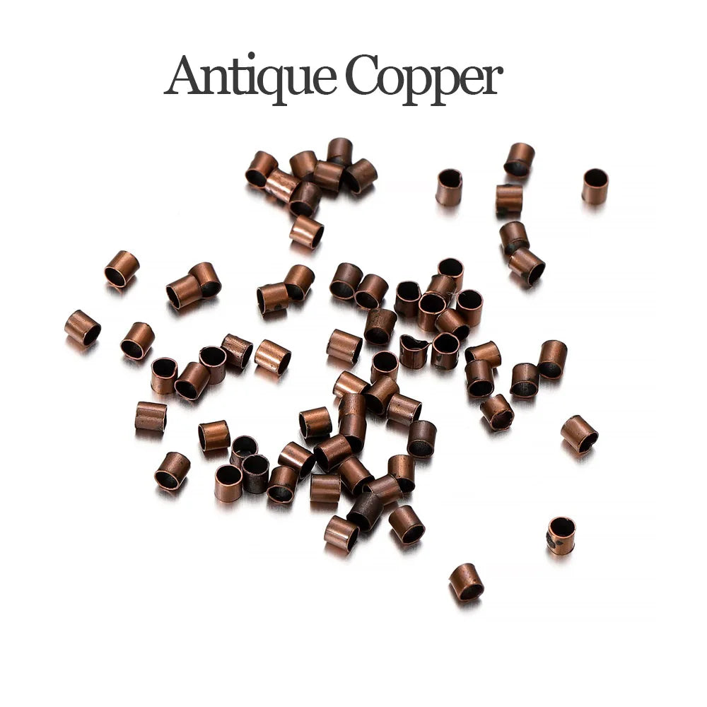 150–500pcs Gold Copper Crimp Tube Beads 150–500pcs Gold Copper Crimp Tube Beads