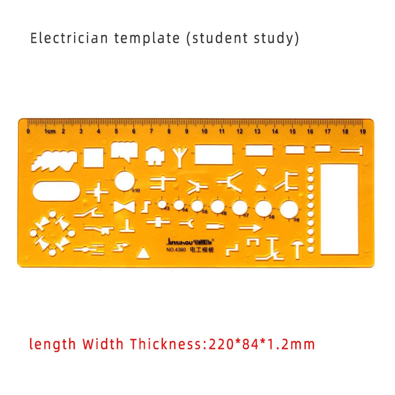Circular & Oval Template Ruler – Durable Drafting Tool for Design & Architecture Circular & Oval Template Ruler – Durable Drafting Tool for Design & Architecture