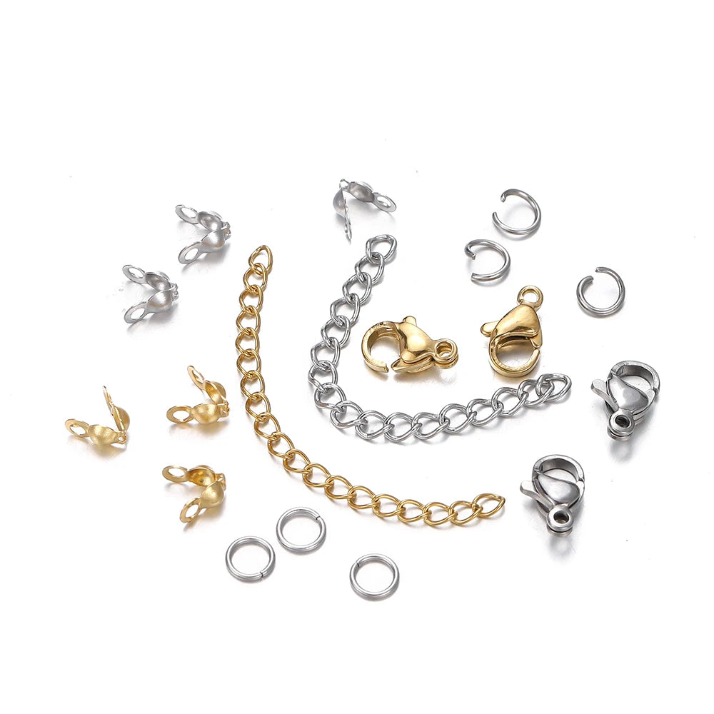 Jewelry Findings Kit – 210–400pcs Clasps, Crimps, Jump Rings & Beads Jewelry Findings Kit – 210–400pcs Clasps, Crimps, Jump Rings & Beads