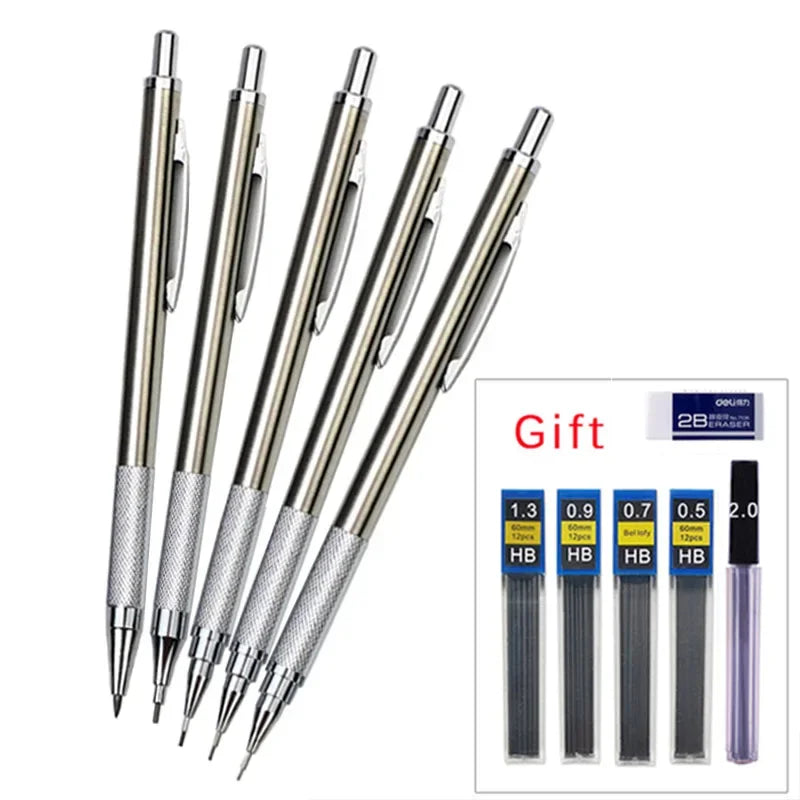 Full Metal Mechanical Pencil Set – 0.3 to 2.0mm Full Metal Mechanical Pencil Set – 0.3 to 2.0mm
