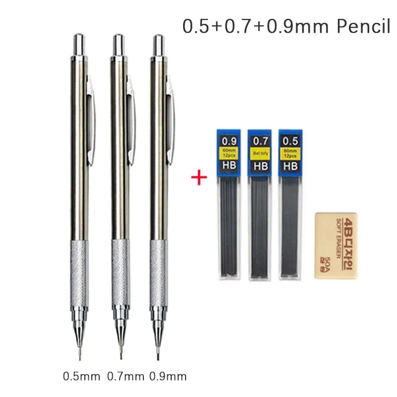 Full Metal Mechanical Pencil Set – 0.3 to 2.0mm Full Metal Mechanical Pencil Set – 0.3 to 2.0mm