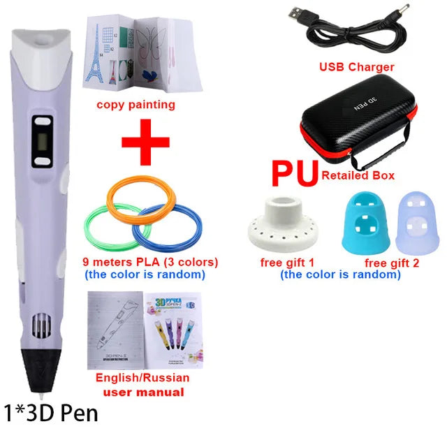 3D Printing Pen with PLA Filament & Case 3D Printing Pen with PLA Filament & Case