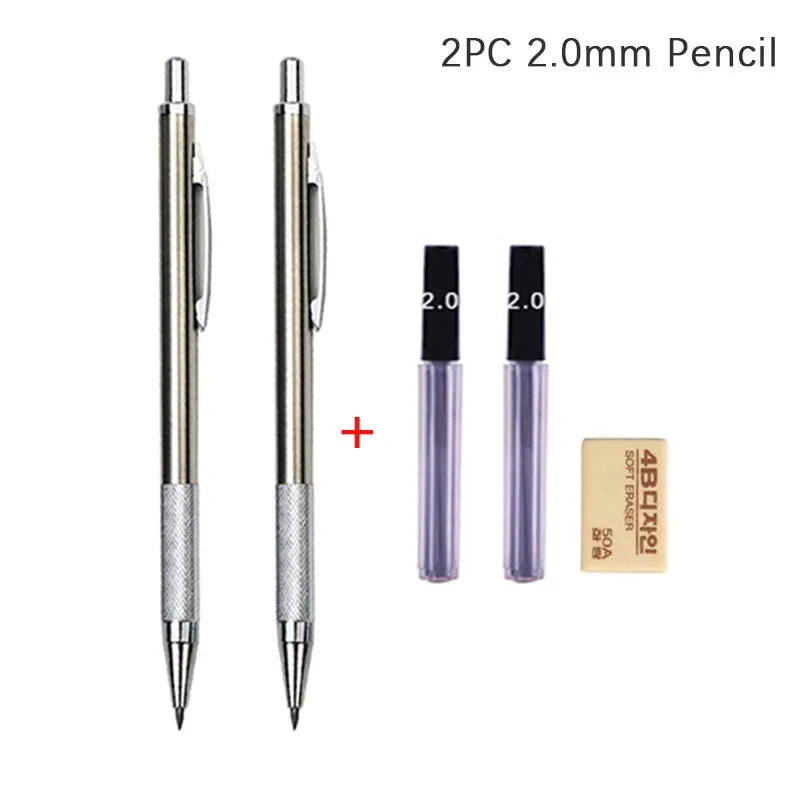 Full Metal Mechanical Pencil Set – 0.3 to 2.0mm Full Metal Mechanical Pencil Set – 0.3 to 2.0mm