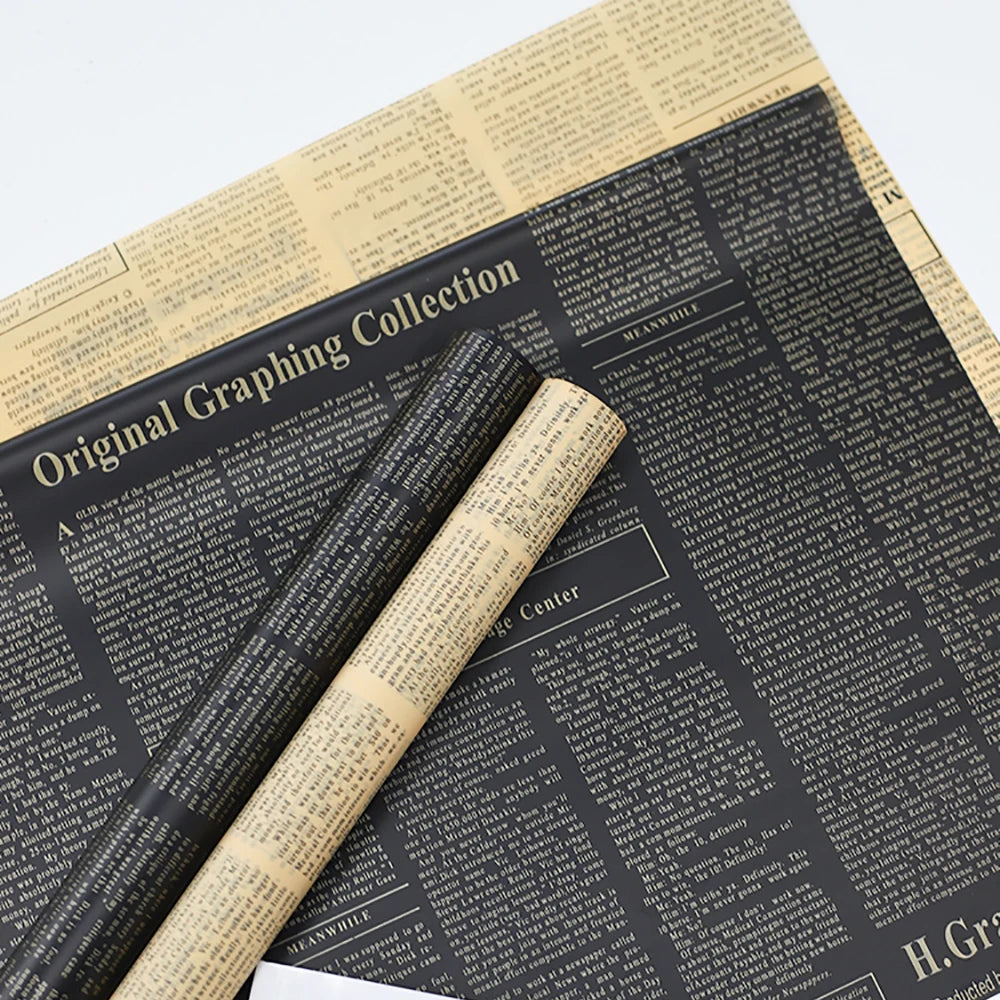 20 Sheets Vintage English Newspaper Floral Gift Wrap Paper 20 Sheets Vintage English Newspaper Floral Gift Wrap Paper