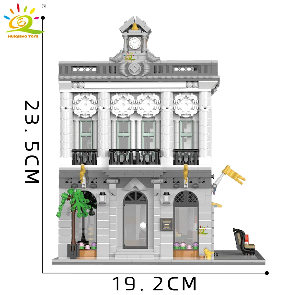 HUIQIBAO MOC City Coffee Shop Building Blocks HUIQIBAO MOC City Coffee Shop Building Blocks