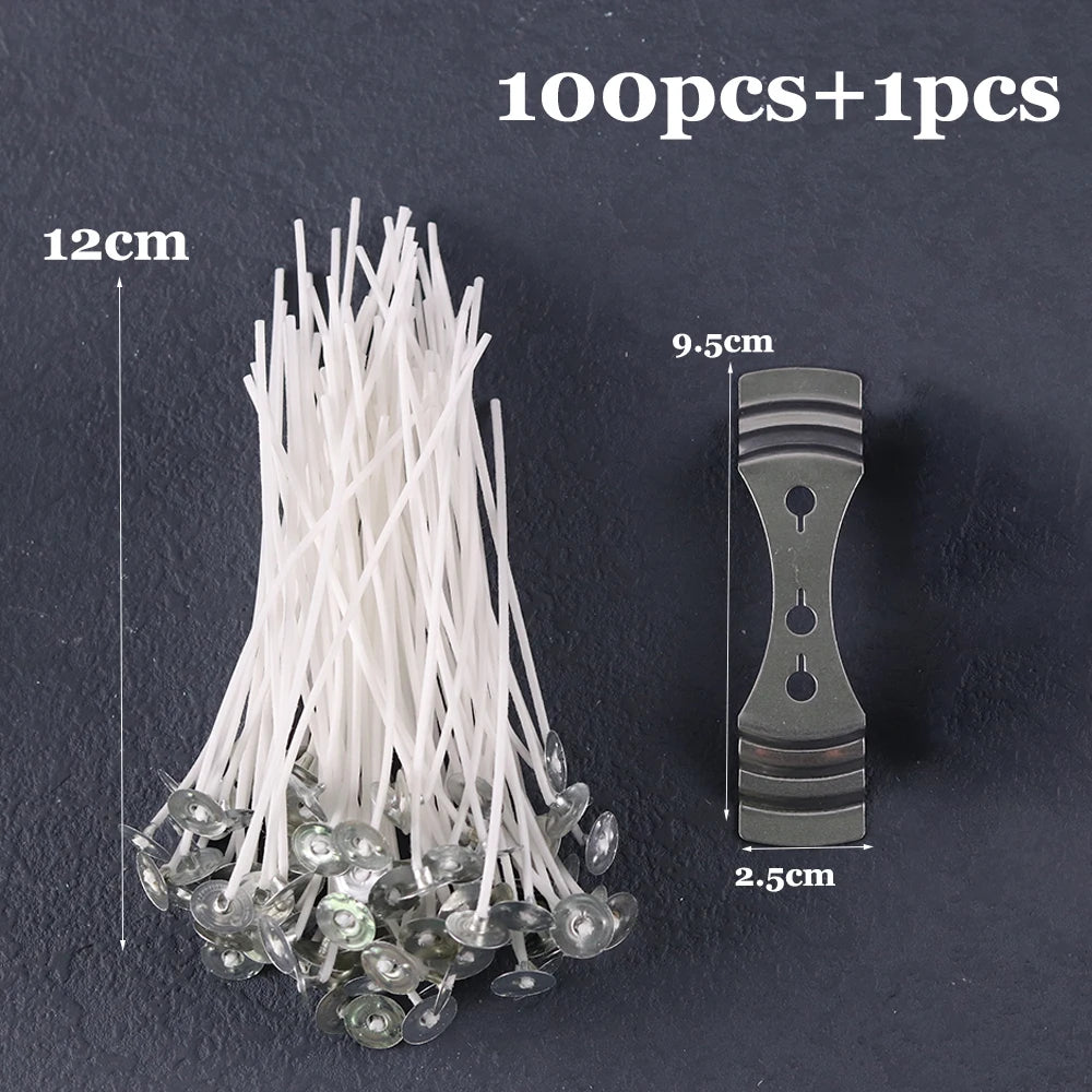Pre-Waxed Cotton Candle Wicks – 2.6–20cm with Sustainer Tabs (Smokeless) Pre-Waxed Cotton Candle Wicks – 2.6–20cm with Sustainer Tabs (Smokeless)