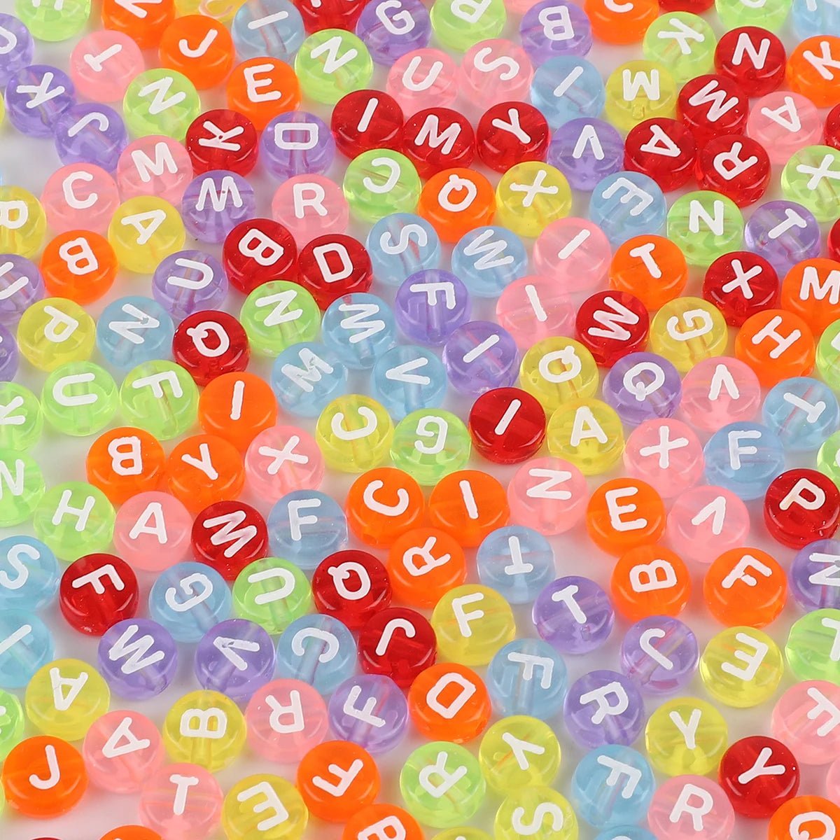 7mm Alphabet Acrylic Beads – 100pcs Kit 7mm Alphabet Acrylic Beads – 100pcs Kit