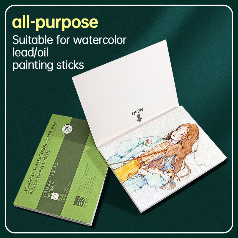 Baohong Academy Watercolor Sketchbook – 100% Cotton, 300gsm Baohong Academy Watercolor Sketchbook – 100% Cotton, 300gsm