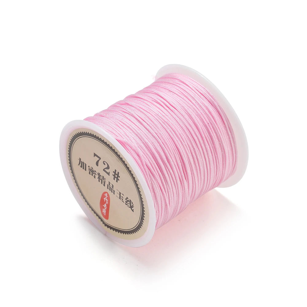 50M Nylon Chinese Knot Cord – 0.8mm Braided String for DIY Jewelry & Tassels 50M Nylon Chinese Knot Cord – 0.8mm Braided String for DIY Jewelry & Tassels