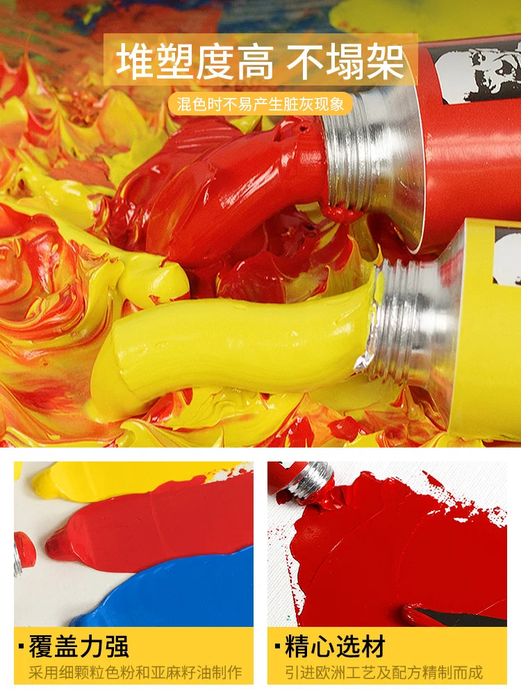 170ml LargeTubes Oil Paint Non-Toxic Excellent Tinting Strength 170ml LargeTubes Oil Paint Non-Toxic Excellent Tinting Strength
