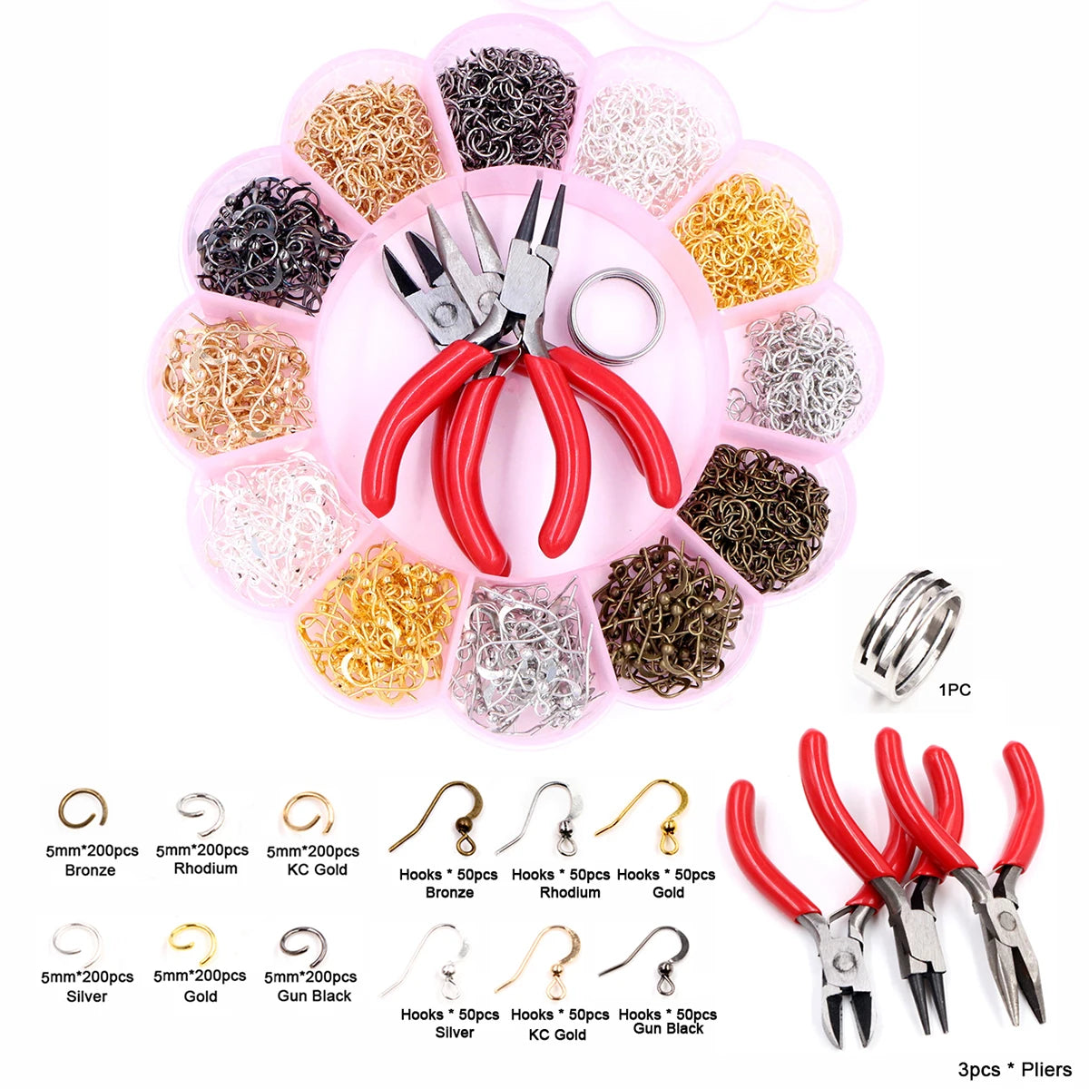 Multi-Size Open Jump Rings Set – 8 Colors, 3-10mm Multi-Size Open Jump Rings Set – 8 Colors, 3-10mm