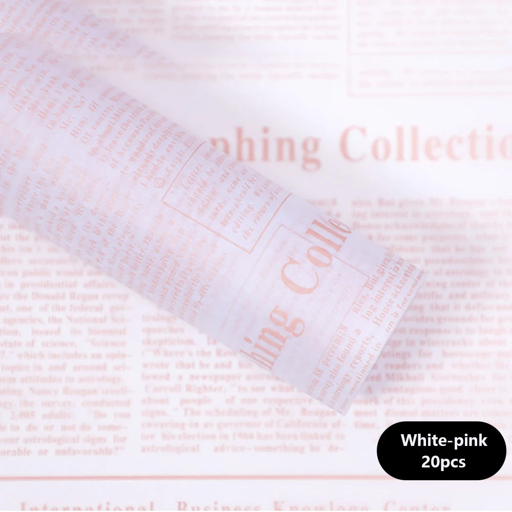 20 Sheets Vintage English Newspaper Floral Gift Wrap Paper 20 Sheets Vintage English Newspaper Floral Gift Wrap Paper