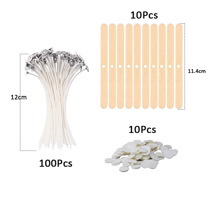 120pcs Waxed Cotton Candle Wicks with Stand – DIY Candle Making Supplies 120pcs Waxed Cotton Candle Wicks with Stand – DIY Candle Making Supplies