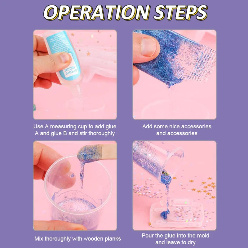 DIY Crystal Glue Keychain Craft Set for Girls DIY Crystal Glue Keychain Craft Set for Girls