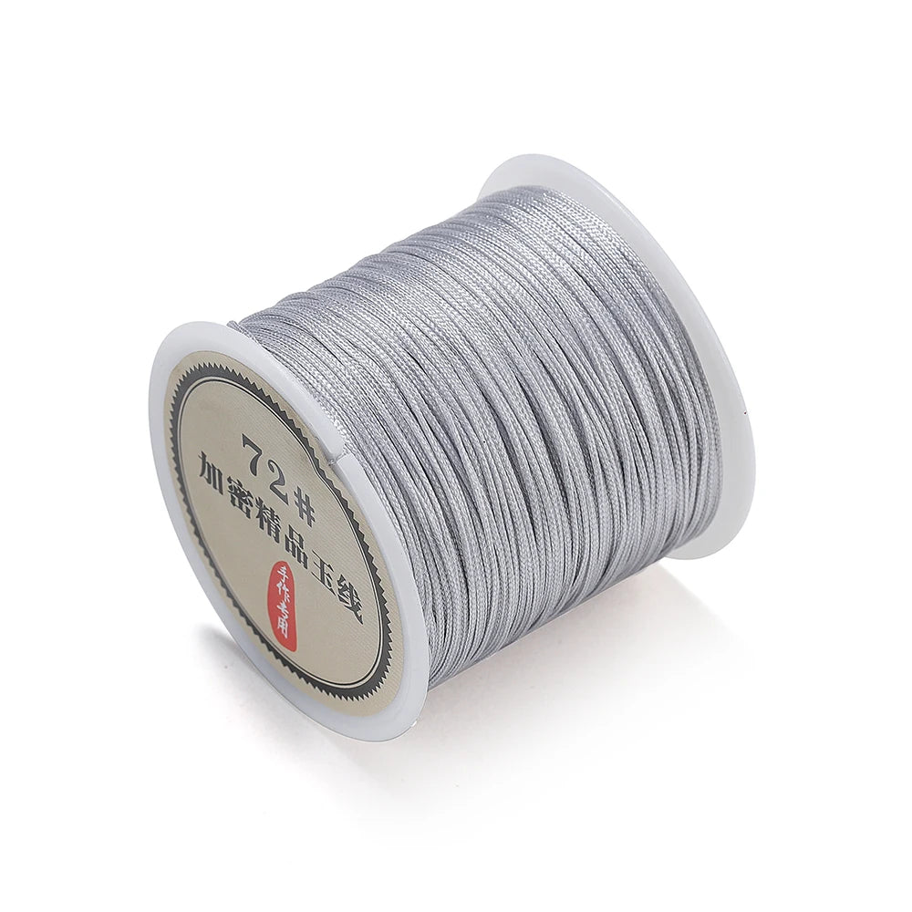 50M Nylon Chinese Knot Cord – 0.8mm Braided String for DIY Jewelry & Tassels 50M Nylon Chinese Knot Cord – 0.8mm Braided String for DIY Jewelry & Tassels