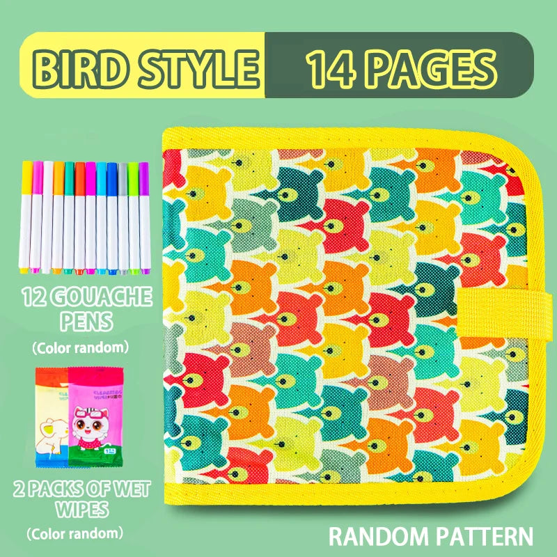 Reusable Doodle Book – 12 Pen Drawing Pad for Kids Reusable Doodle Book – 12 Pen Drawing Pad for Kids