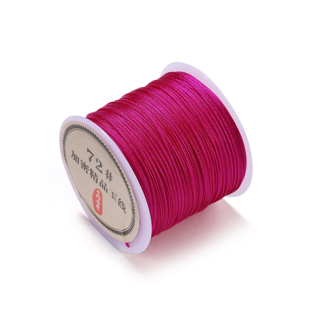 50M Nylon Chinese Knot Cord – 0.8mm Braided String for DIY Jewelry & Tassels 50M Nylon Chinese Knot Cord – 0.8mm Braided String for DIY Jewelry & Tassels