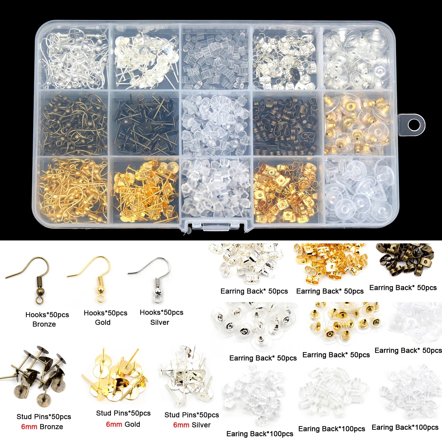 Multi-Size Open Jump Rings Set – 8 Colors, 3-10mm Multi-Size Open Jump Rings Set – 8 Colors, 3-10mm