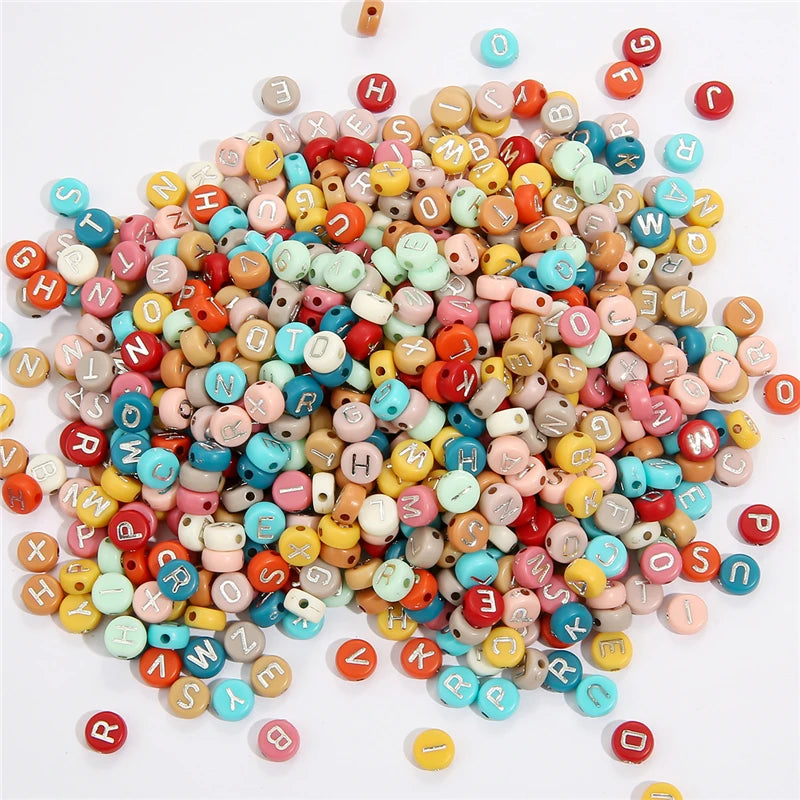 7mm Alphabet Acrylic Beads – 100pcs Kit 7mm Alphabet Acrylic Beads – 100pcs Kit