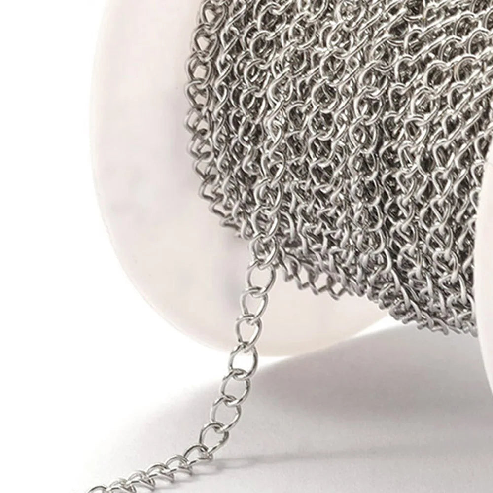 2m No-Fade Stainless Steel Chain – Gold Beaded Chain for DIY Jewelry 2m No-Fade Stainless Steel Chain – Gold Beaded Chain for DIY Jewelry