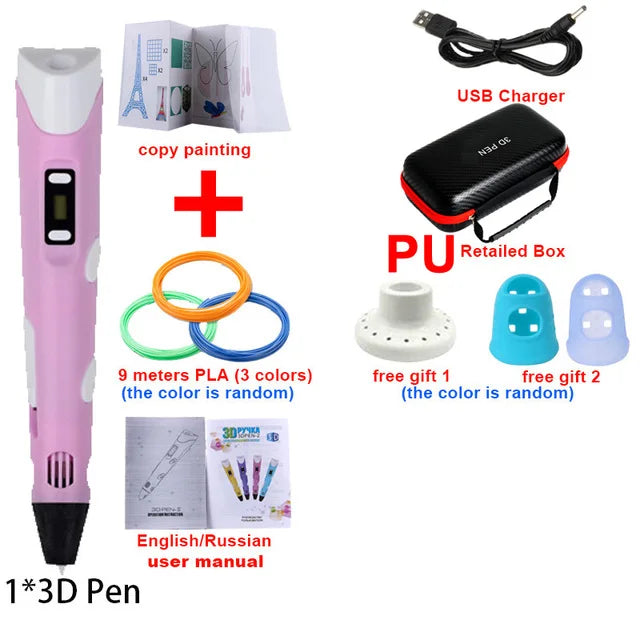 3D Printing Pen with PLA Filament & Case 3D Printing Pen with PLA Filament & Case