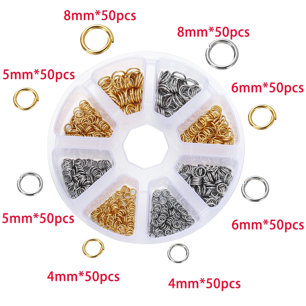 Jewelry Findings Kit – 210–400pcs Clasps, Crimps, Jump Rings & Beads Jewelry Findings Kit – 210–400pcs Clasps, Crimps, Jump Rings & Beads