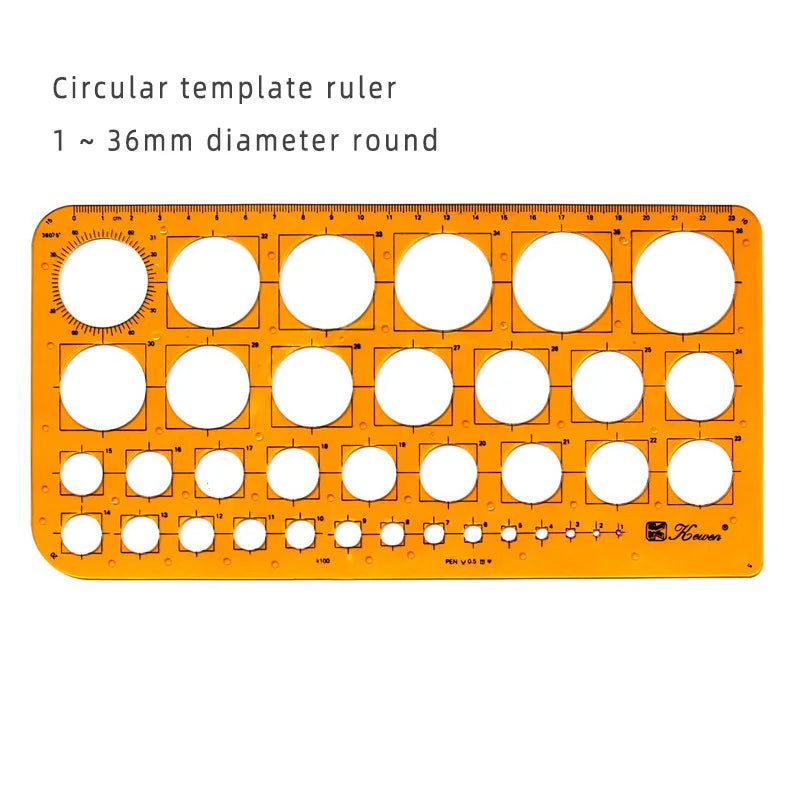 Circular & Oval Template Ruler – Durable Drafting Tool for Design & Architecture Circular & Oval Template Ruler – Durable Drafting Tool for Design & Architecture