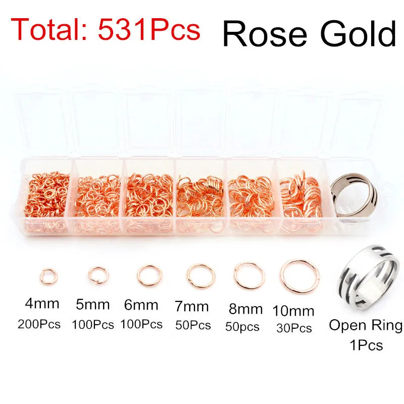 Multi-Size Open Jump Rings Set – 8 Colors, 3-10mm Multi-Size Open Jump Rings Set – 8 Colors, 3-10mm