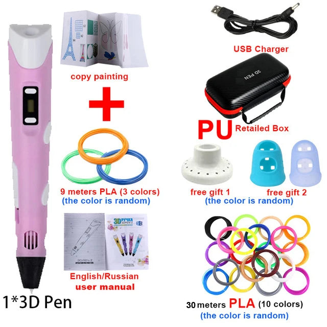 3D Printing Pen with PLA Filament & Case 3D Printing Pen with PLA Filament & Case