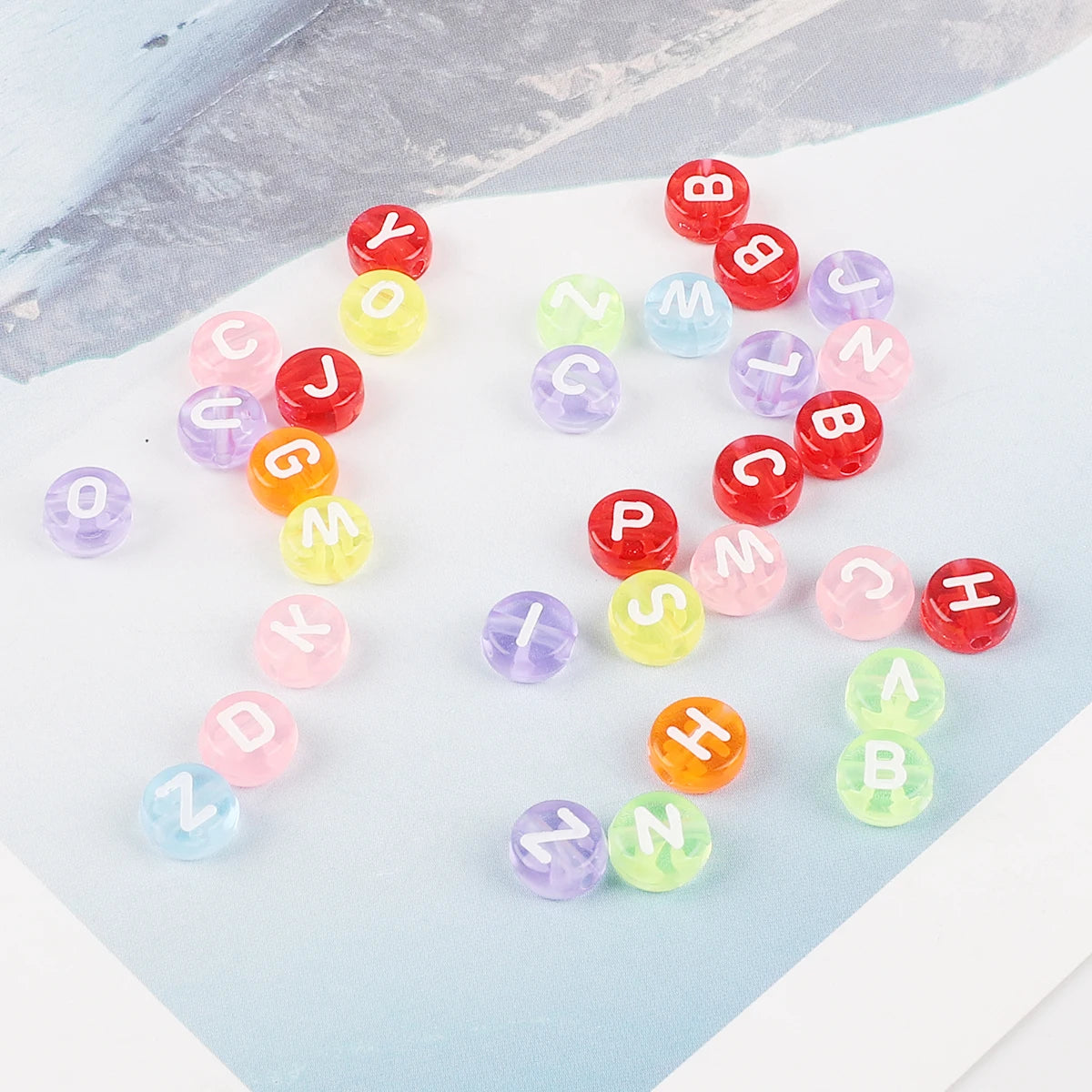 7mm Alphabet Acrylic Beads – 100pcs Kit 7mm Alphabet Acrylic Beads – 100pcs Kit