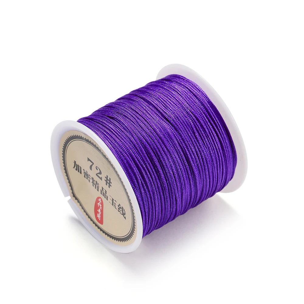 50M Nylon Chinese Knot Cord – 0.8mm Braided String for DIY Jewelry & Tassels 50M Nylon Chinese Knot Cord – 0.8mm Braided String for DIY Jewelry & Tassels